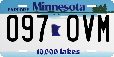 MN license plate 097OVM