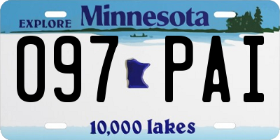 MN license plate 097PAI