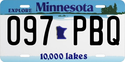 MN license plate 097PBQ