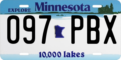MN license plate 097PBX