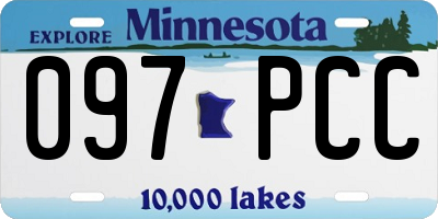 MN license plate 097PCC