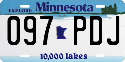 MN license plate 097PDJ