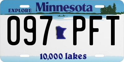 MN license plate 097PFT