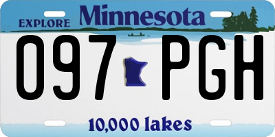 MN license plate 097PGH