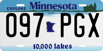 MN license plate 097PGX