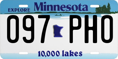 MN license plate 097PHO
