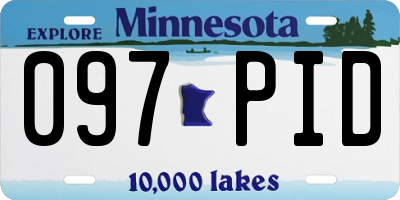 MN license plate 097PID