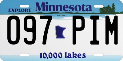 MN license plate 097PIM