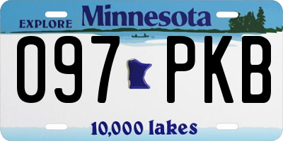 MN license plate 097PKB