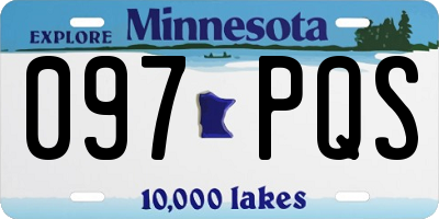MN license plate 097PQS