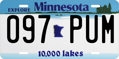 MN license plate 097PUM