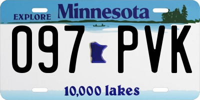 MN license plate 097PVK