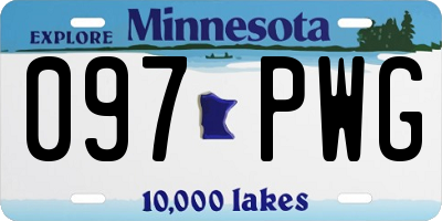MN license plate 097PWG