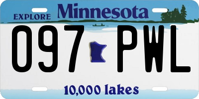 MN license plate 097PWL