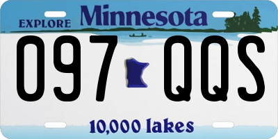 MN license plate 097QQS