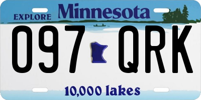 MN license plate 097QRK