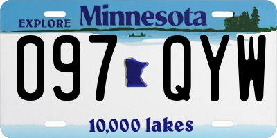 MN license plate 097QYW