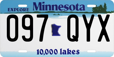 MN license plate 097QYX