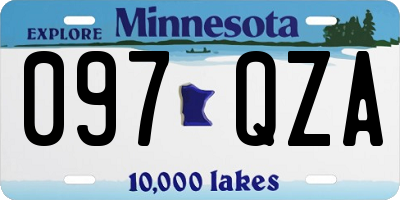 MN license plate 097QZA