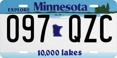 MN license plate 097QZC