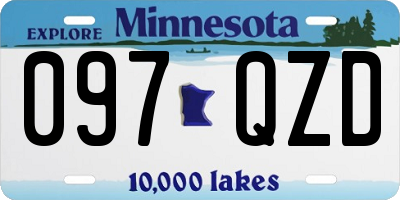 MN license plate 097QZD