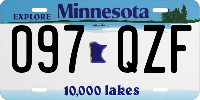 MN license plate 097QZF