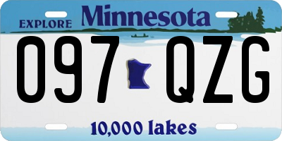 MN license plate 097QZG