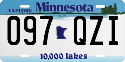 MN license plate 097QZI
