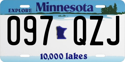 MN license plate 097QZJ