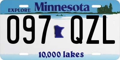 MN license plate 097QZL