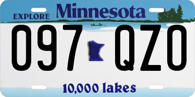 MN license plate 097QZO