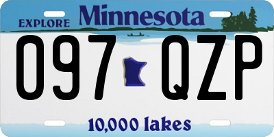 MN license plate 097QZP