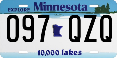 MN license plate 097QZQ
