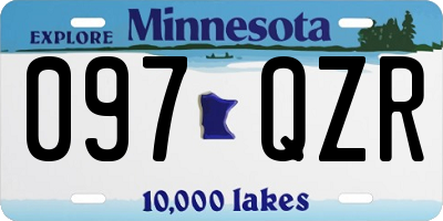 MN license plate 097QZR