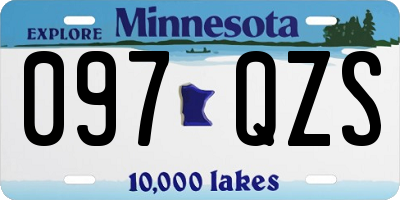 MN license plate 097QZS