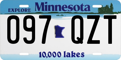 MN license plate 097QZT
