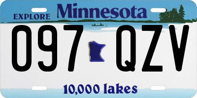 MN license plate 097QZV