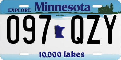 MN license plate 097QZY