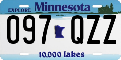 MN license plate 097QZZ