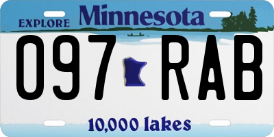 MN license plate 097RAB