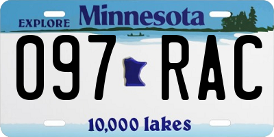 MN license plate 097RAC