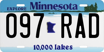 MN license plate 097RAD