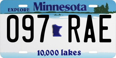 MN license plate 097RAE