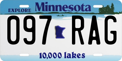 MN license plate 097RAG