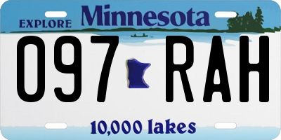 MN license plate 097RAH