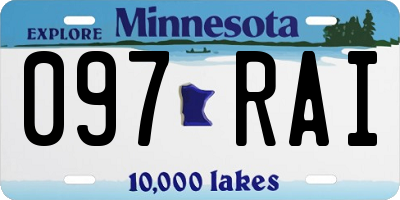 MN license plate 097RAI