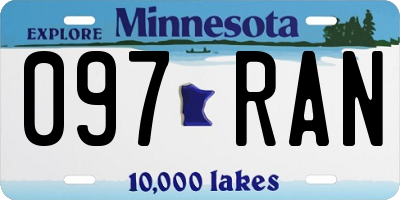 MN license plate 097RAN