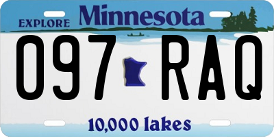 MN license plate 097RAQ