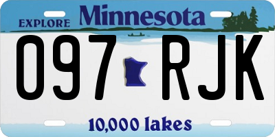 MN license plate 097RJK