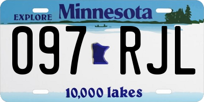 MN license plate 097RJL